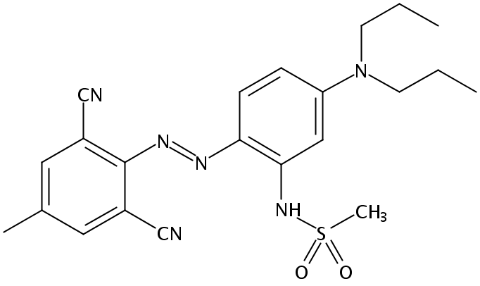 N-[2-(2,6-二氰基-4-甲基苯基)偶氮-5-(二丙基氨基)苯基]甲烷磺酰胺