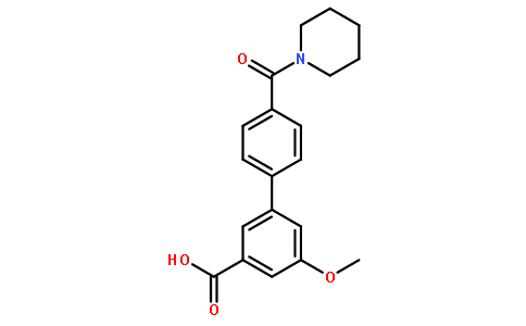 5-甲氧基-4-(哌啶-1-羰基)-[1,1-联苯]-3-羧酸