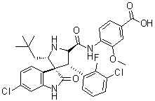 rel-4-[[[(2'R,3S,4'R,5'S)-6-氯-4'-(3-氯-2-氟苯基)-2'-(2,2-二甲基丙基)-1,2-二氢-2-氧代螺[3H-吲哚-3,3'-吡咯烷]-5'-基]羰基]氨基]-3-甲氧基苯甲酸