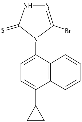 5-?bromo-?4-?(4-?cyclopropyl-?1-?naphthalenyl)?-?2,?4-?dihydro-3H-?1,?2,?4-?Triazole-?3-?thione