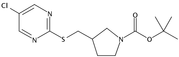 tert-Butyl 3-(((5-chloropyrimidin-2-yl)thio)methyl)pyrrolidine-1-carboxylate