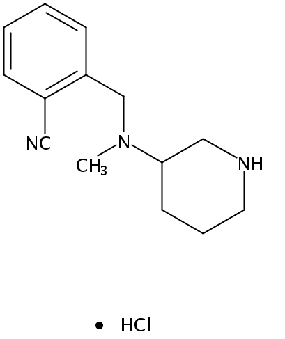 2-((Methyl(piperidin-3-yl)amino)methyl)benzonitrile hydrochloride