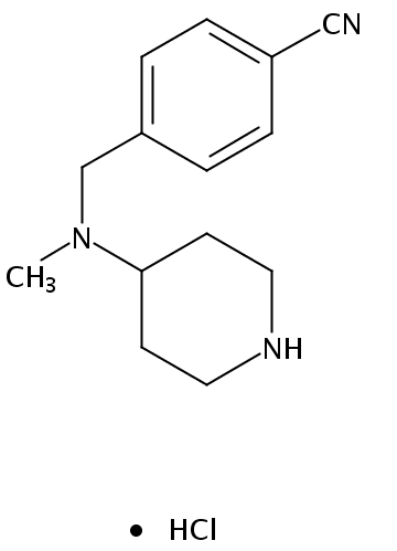 4-((Methyl(piperidin-4-yl)amino)methyl)benzonitrile hydrochloride