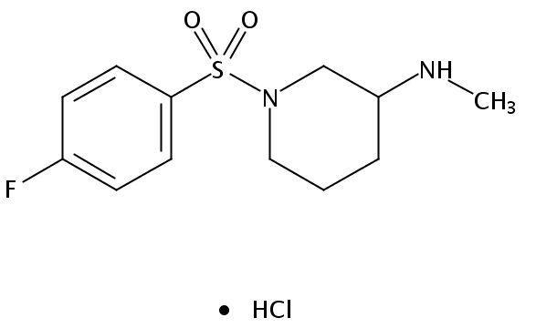 1-((4-Fluorophenyl)sulfonyl)-N-methylpiperidin-3-amine hydrochloride