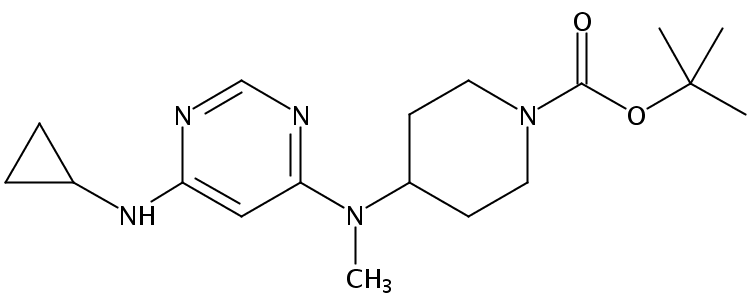 tert-Butyl 4-((6-(cyclopropylamino)pyrimidin-4-yl)(methyl)amino)piperidine-1-carboxylate