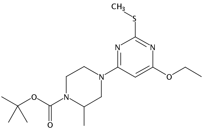 tert-Butyl 4-(6-ethoxy-2-(methylthio)pyrimidin-4-yl)-2-methylpiperazine-1-carboxylate