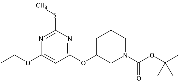 tert-Butyl 3-((6-ethoxy-2-(methylthio)pyrimidin-4-yl)oxy)piperidine-1-carboxylate