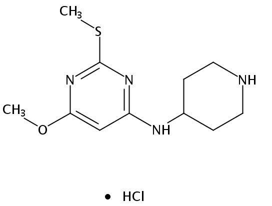 6-Methoxy-2-(methylthio)-N-(piperidin-4-yl)pyrimidin-4-amine hydrochloride