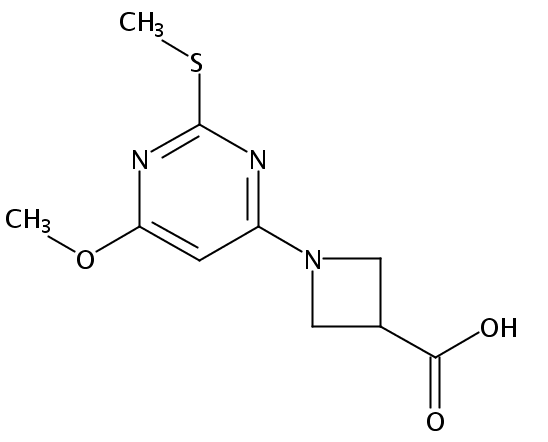 1-(6-Methoxy-2-(methylthio)pyrimidin-4-yl)azetidine-3-carboxylic acid