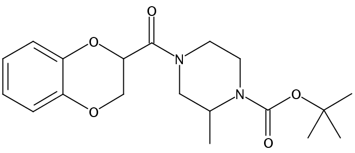 tert-Butyl 4-(2,3-dihydrobenzo[b][1,4]dioxine-2-carbonyl)-2-methylpiperazine-1-carboxylate