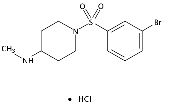 1-((3-Bromophenyl)sulfonyl)-N-methylpiperidin-4-amine hydrochloride