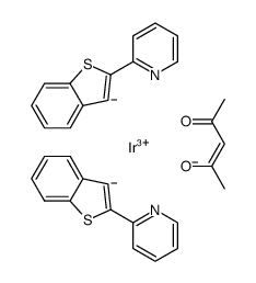 双(2-(2'-苯并噻吩基)吡啶-N,C3')(乙酰丙酮)合铱