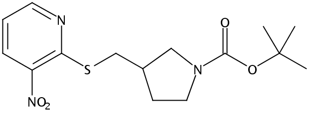 tert-Butyl 3-(((3-nitropyridin-2-yl)thio)methyl)pyrrolidine-1-carboxylate