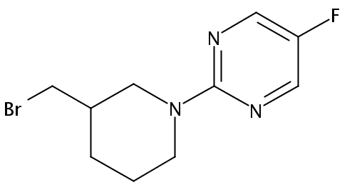 2-(3-(Bromomethyl)piperidin-1-yl)-5-fluoropyrimidine