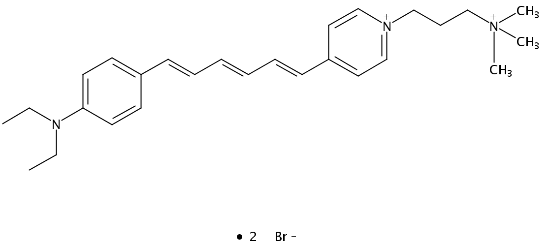 NeurotransRed C2M [N-(3-Trimethylammoniumpropyl)-4-(6-(4-Diethylamino)phenyl)hexatrienyl)Pyridinium Dibromide], FM® 5-95 is TM of MP