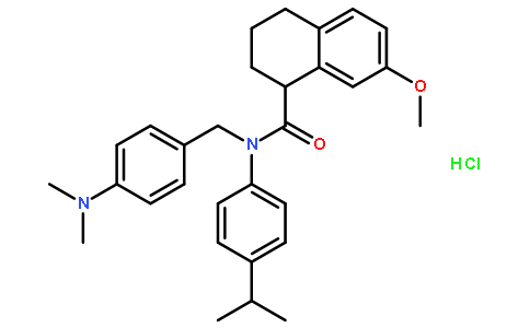 N-[[4-(二甲基氨基)苯基]甲基]-1,2,3,4-四氢-7-甲氧基-n-[4-(1-甲基乙基)苯基]-1-萘羧酰胺盐酸盐