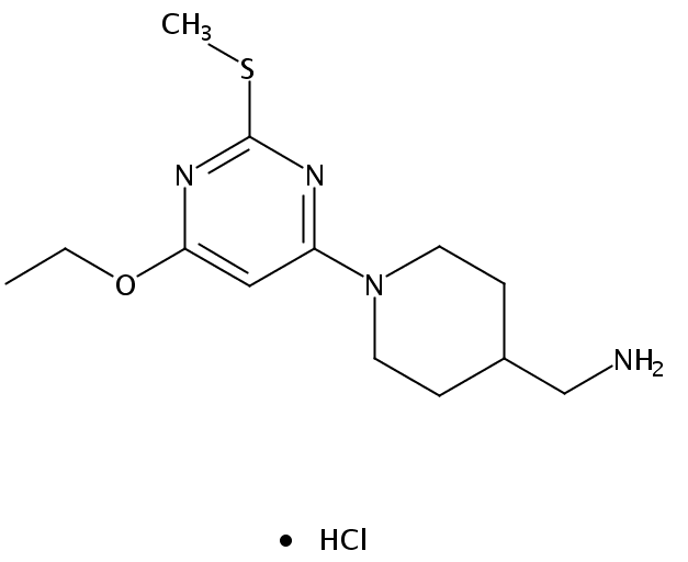 (1-(6-Ethoxy-2-(methylthio)pyrimidin-4-yl)piperidin-4-yl)methanamine hydrochloride