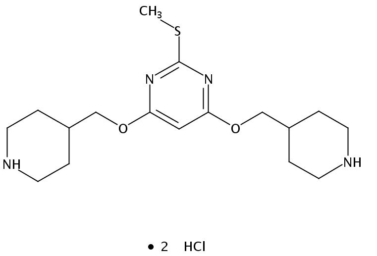 2-(Methylthio)-4,6-bis(piperidin-4-ylmethoxy)pyrimidine dihydrochloride