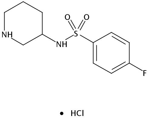 4-Fluoro-N-(piperidin-3-yl)benzenesulfonamide hydrochloride