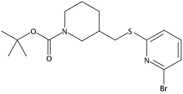 tert-Butyl 3-(((6-bromopyridin-2-yl)thio)methyl)piperidine-1-carboxylate