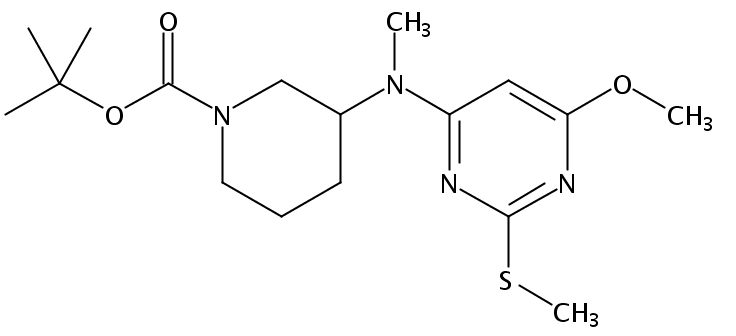 tert-Butyl 3-((6-methoxy-2-(methylthio)pyrimidin-4-yl)(methyl)amino)piperidine-1-carboxylate