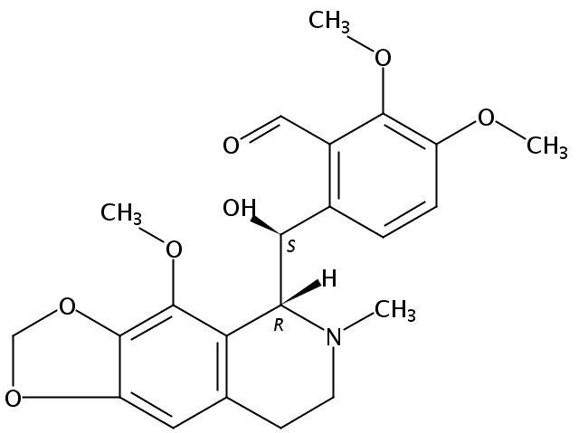 苯(甲)醛,6-[(S)-羟基[(5R)-5,6,7,8-四氢-4-甲氧基-6-甲基-1,3-二噁唑并[4,5-g]异喹啉-5-基]甲基]-2,3-二甲氧基-