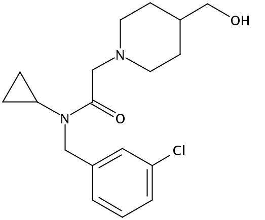 N-(3-Chlorobenzyl)-N-cyclopropyl-2-(4-(hydroxymethyl)piperidin-1-yl)acetamide