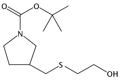 tert-Butyl 3-(((2-hydroxyethyl)thio)methyl)pyrrolidine-1-carboxylate
