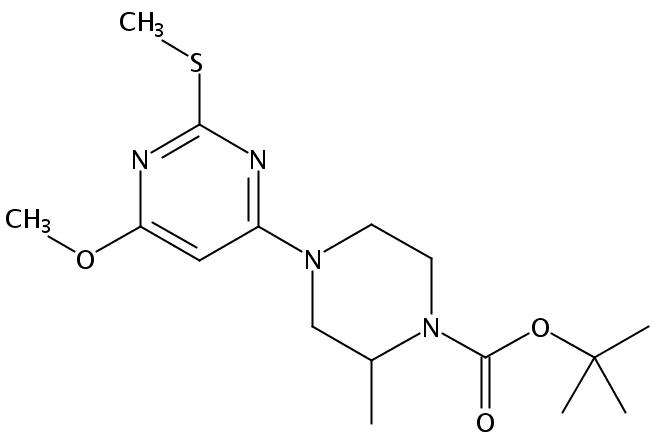 tert-Butyl 4-(6-methoxy-2-(methylthio)pyrimidin-4-yl)-2-methylpiperazine-1-carboxylate