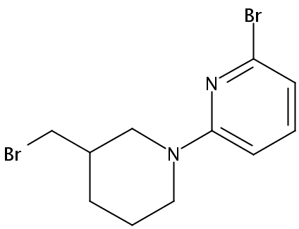 2-Bromo-6-(3-(bromomethyl)piperidin-1-yl)pyridine