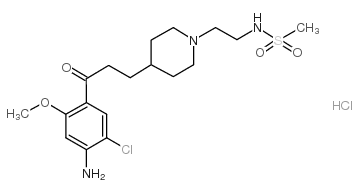 1-(4-氨基-5-氯-2-甲氧基苯基)-3-[(1-2-甲基磺酰基氨基)乙基-4-哌啶基]-1-丙酮盐酸盐