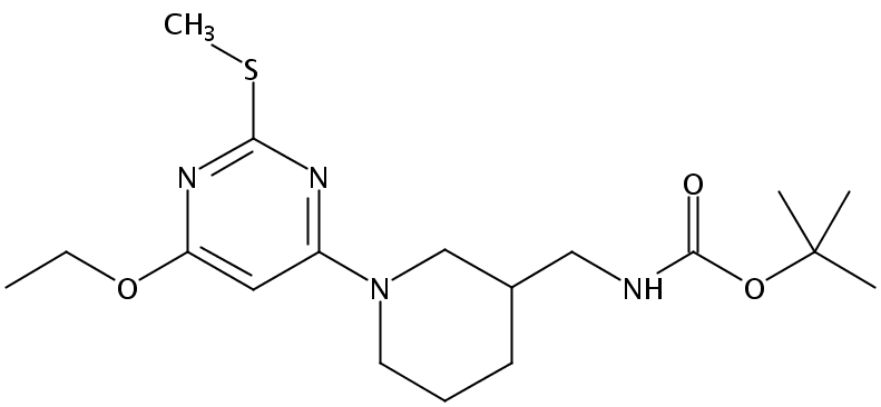 tert-Butyl ((1-(6-ethoxy-2-(methylthio)pyrimidin-4-yl)piperidin-3-yl)methyl)carbamate