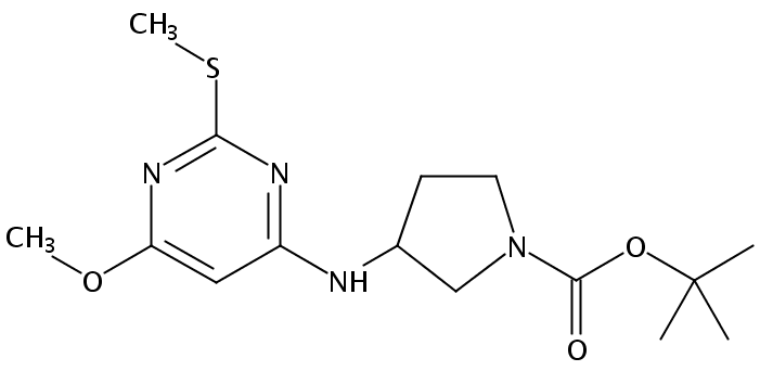 tert-Butyl 3-((6-methoxy-2-(methylthio)pyrimidin-4-yl)amino)pyrrolidine-1-carboxylate