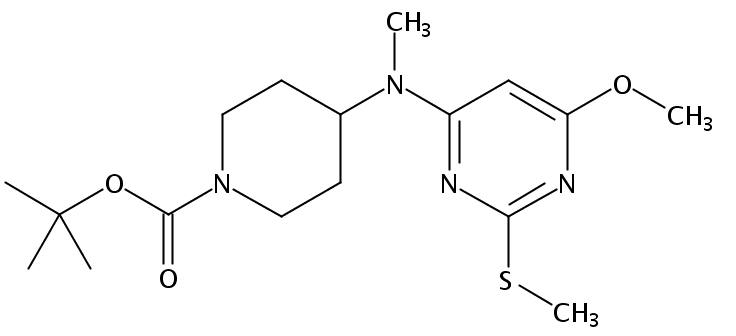 tert-Butyl 4-((6-methoxy-2-(methylthio)pyrimidin-4-yl)(methyl)amino)piperidine-1-carboxylate