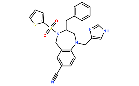 1-((1H-咪唑-4-基)甲基)-3-苄基-4-(噻吩-2-基磺酰基)-2,3,4,5-四氢-1H-苯并[e][1,4]二氮杂卓-7-甲腈
