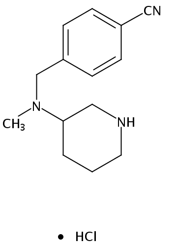 4-((Methyl(piperidin-3-yl)amino)methyl)benzonitrile hydrochloride