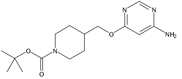 tert-Butyl 4-(((6-aminopyrimidin-4-yl)oxy)methyl)piperidine-1-carboxylate