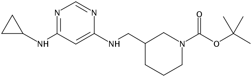 tert-Butyl 3-(((6-(cyclopropylamino)pyrimidin-4-yl)amino)methyl)piperidine-1-carboxylate