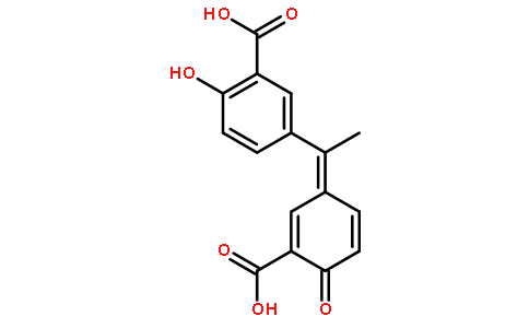 5-[1-(3-羧基-4-氧-2,5-环己二烯-1-烯)乙基]-2-羟基苯甲酸