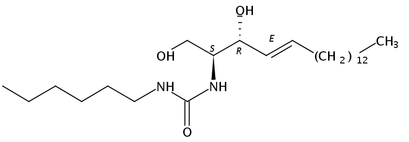 D-erythro-N-[2-(1,3-dihydroxy-4E-octadecene)]-N'-hexane-urea-sphingosine