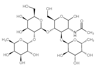 2-乙酰氨基--2-脱氧-3-O-(ALPHA-L-吡喃葡萄糖)-4-O-[2-O-(A-L-吡喃葡萄糖-)-BETA-D-半乳糖吡喃]-D-谷氨酸