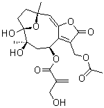 2-(羟基甲基)-2-丙烯酸(4S,6R,7S,10R)-3-[(乙酰氧基)甲基]-2,4,5,6,7,8,9,10-八氢-6,7-二羟基-6,10-二甲基-2-氧代-7,10-环氧(11E)-环癸五烯并[b]呋喃-4-基酯