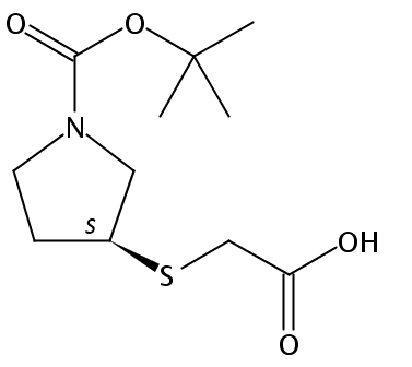 (S)-2-((1-(tert-Butoxycarbonyl)pyrrolidin-3-yl)thio)acetic acid