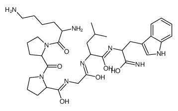 (2S)-N-[2-[[(2S)-1-[[(2S)-1-amino-3-(1H-indol-3-yl)-1-oxopropan-2-yl]amino]-4-methyl-1-oxopentan-2-yl]amino]-2-oxoethyl]-1-[(2S)-1-[(2S)-2,6-diaminohexanoyl]pyrrolidine-2-carbonyl]pyrrolidine-2-carboxamide