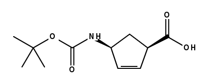 (1r,4s)-N-叔丁氧羰基-1-氨基环戊-2-烯-4-甲酸