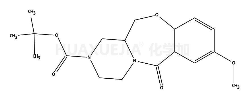 • 6H-Pyrazino[2,1-c][1,4]benzoxazepine-2(1H)-carboxylic acid, 3,4,12,12a-tetrahydro-8-methoxy-6-oxo-, 1,1-dimethylethyl ester