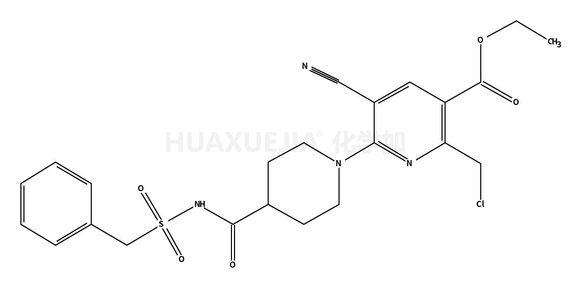 ethyl 6-{4-[(benzylsulfonyl)carbamoyl]piperidin-1-yl}-2-(chloromethyl)-5-cyano-nicotinate