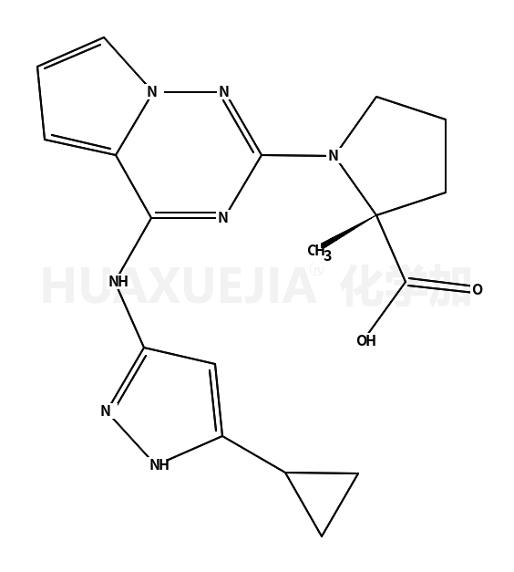 1-[4-[(5-环丙基-1H-吡唑-3-基)氨基]吡咯并[2,1-f][1,2,4]噻嗪-2-基]-2-甲基-L-脯氨酸