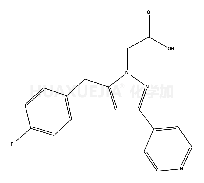 2-(5-(4-氟苄基)-3-(吡啶-4-基)-4,5-二氢-1H-吡唑-1-基)乙酸