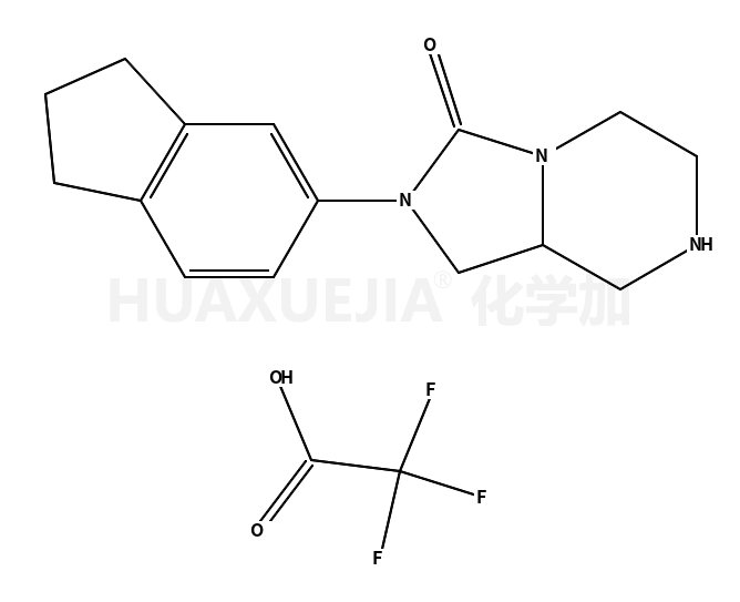 • Imidazo[1,5-a]pyrazin-3(2H)-one, 2-(2,3-dihydro-1H-inden-5-yl)hexahydro-, 2,2,2-trifluoroacetate (1:1)